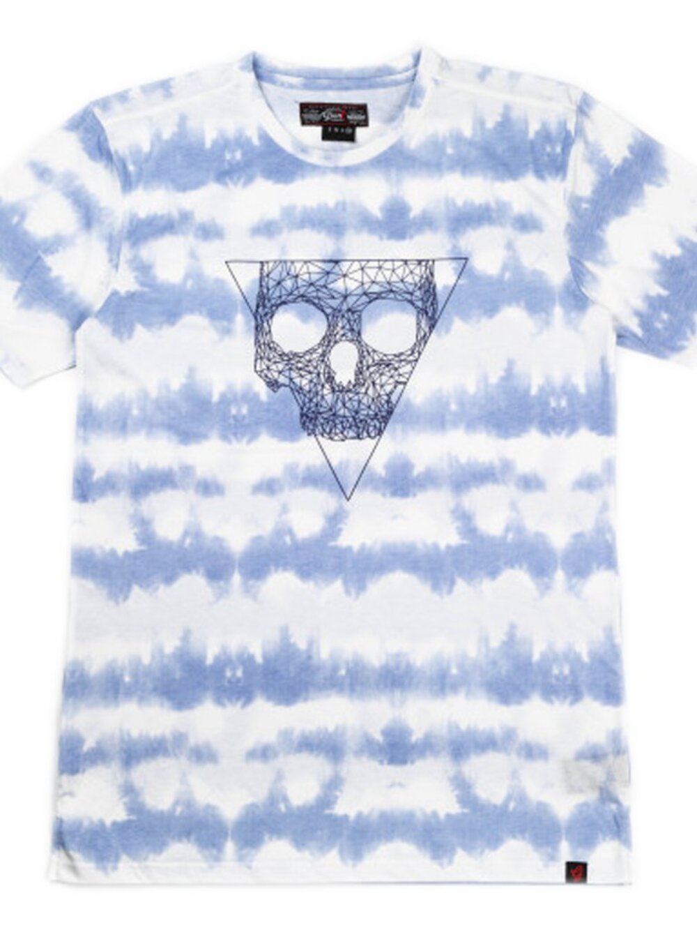 Men's Tie-dye T-Shirt Short Sleeve Tee White Skull Print
